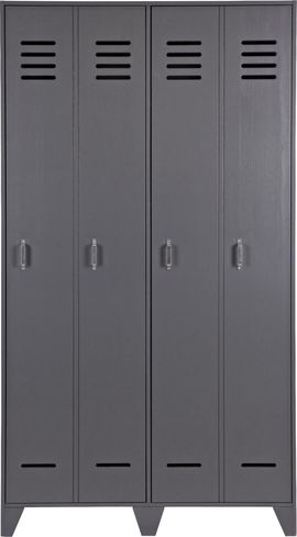 Woood Schrank Stijn Aufbewahrschrank Hoch Grau Kiefer